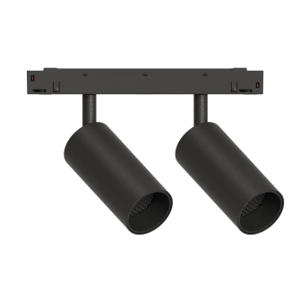 Трековый светильник TWIN-SPOT LED 48В 2x6Вт 4000К CRI90 50° NO-DIM угольно-черный, Kraab Systems