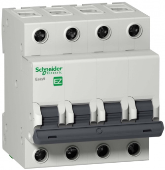 Автоматический выключатель EASY 9 4П 10А С 4,5кА 400В, Schneider Electric